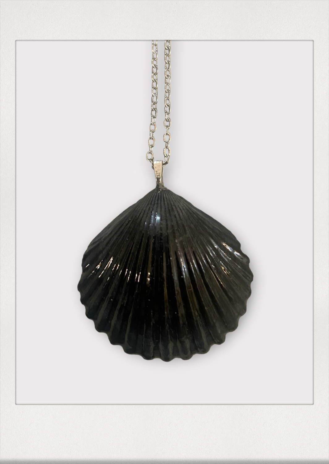 Black Scallop Necklace