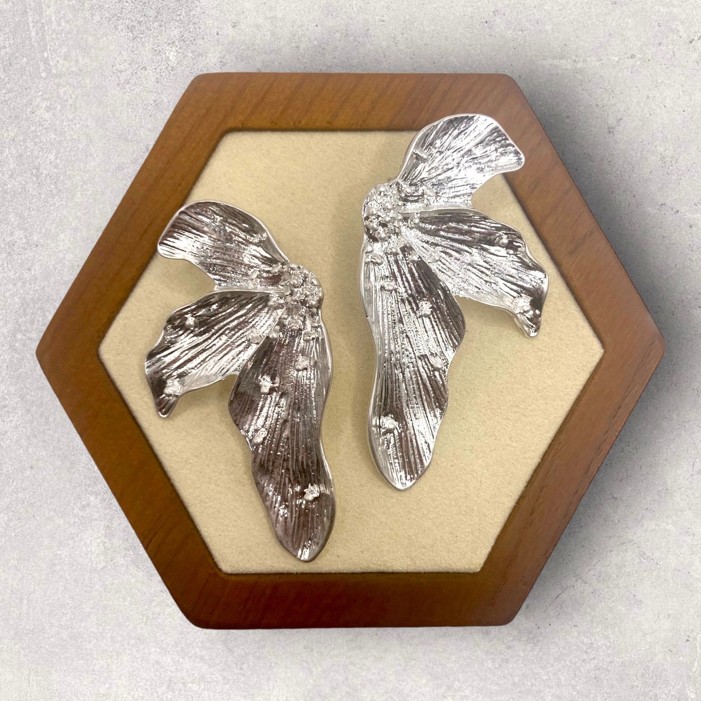 Metal Petal Earrings