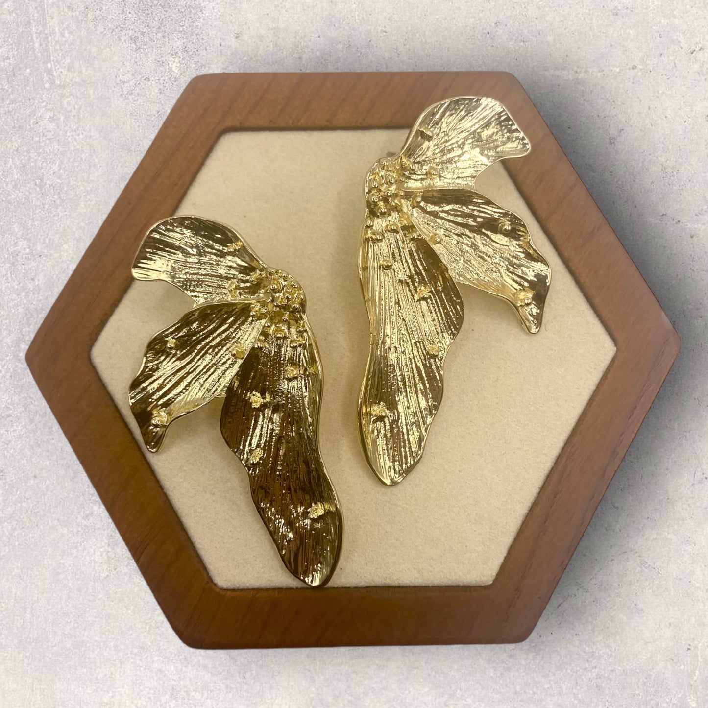 Metal Petal Earrings