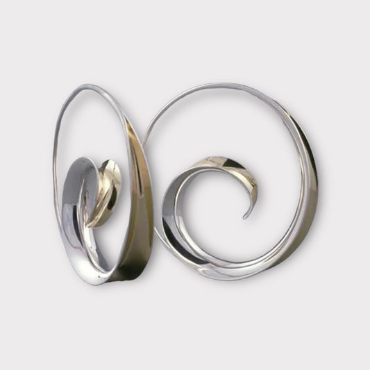 Two Tone Hoop Earrings