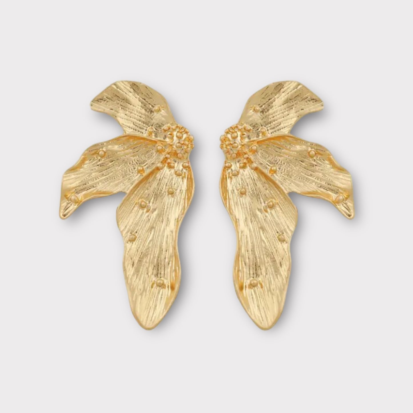 Metal Petal Earrings