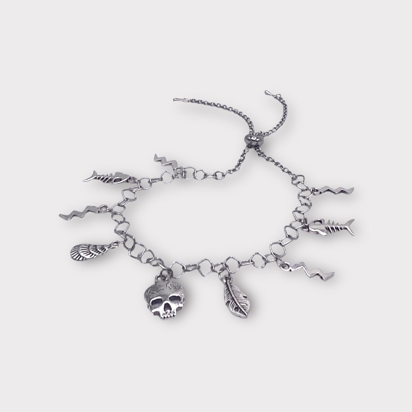Skullface Charm Bracelet