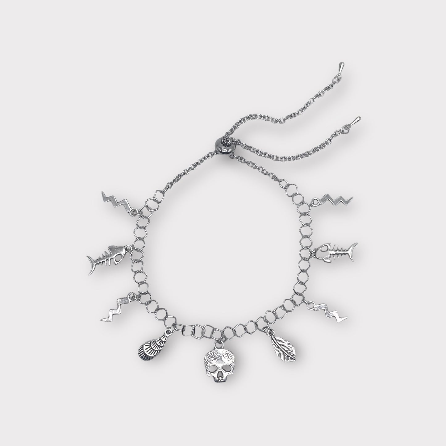 Skullface Charm Bracelet