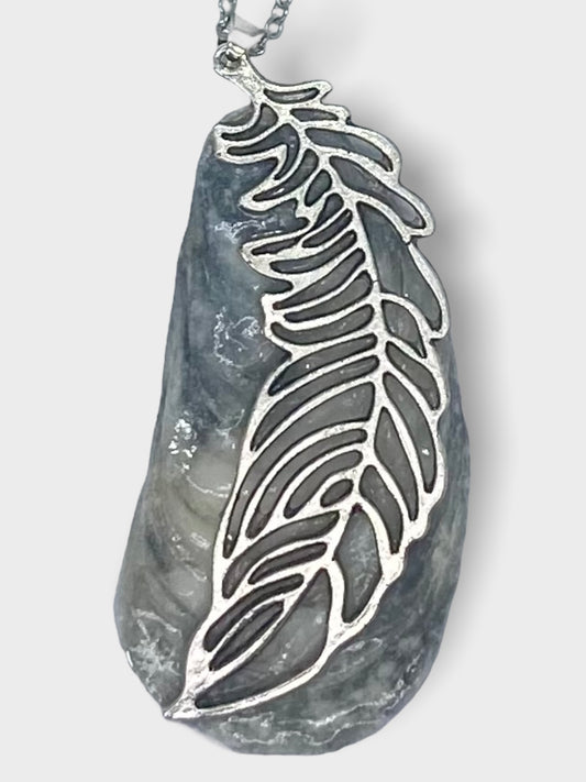 Feathered Friend Necklace: Silver