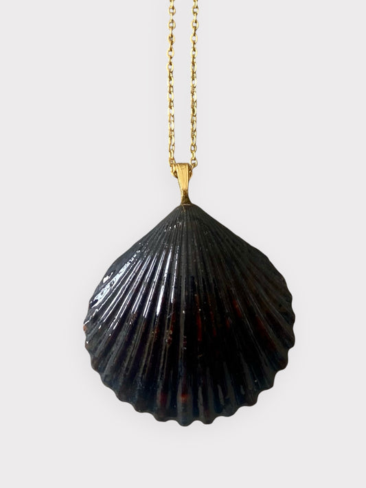 Black Scallop Necklace