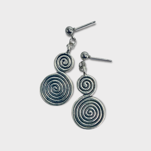 Sea-Spray Swirl Earrings
